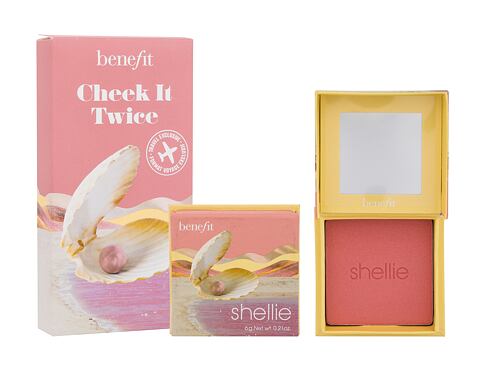 Tvářenka Benefit Shellie Blush Cheek It Twice 6 g Warm Seashell-Pink Kazeta