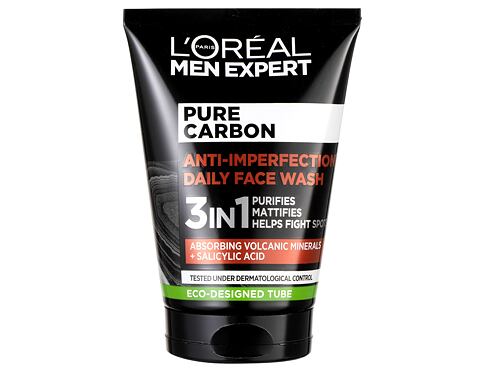 Čisticí gel L'Oréal Paris Men Expert Pure Carbon Anti-Imperfection 3in1 100 ml