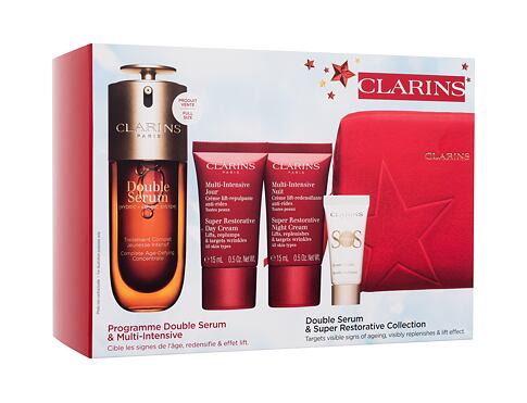 Pleťové sérum Clarins Double Serum & Super Restorative Collection 50 ml Kazeta