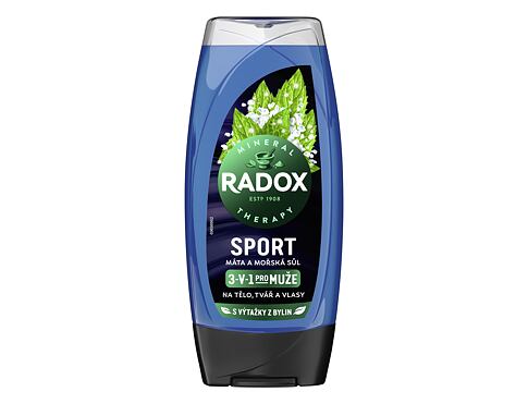 Sprchový gel Radox Sport Mint And Sea Salt 3-in-1 Shower Gel 225 ml