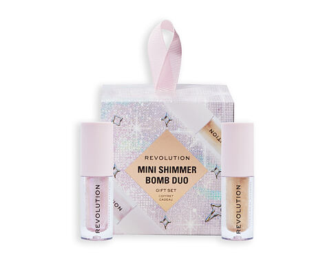 Lesk na rty Makeup Revolution London Mini Shimmer Bomb Duo 1,4 ml Kazeta