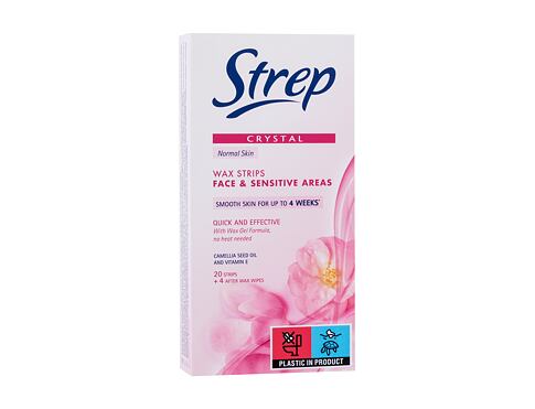 Depilační přípravek Strep Crystal Wax Strips Face & Sensitive Areas Normal Skin 20 ks