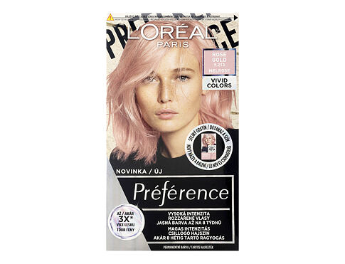 Barva na vlasy L'Oréal Paris Préférence Vivid Colors 60 ml 9.213 Rose Gold