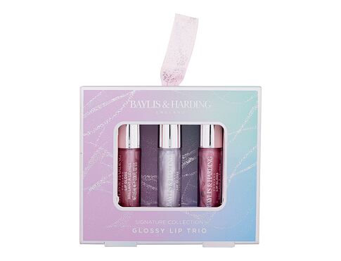 Lesk na rty Baylis & Harding Jojoba, Vanilla & Almond Oil Signature Collection Glossy Lip Trio 2,5 ml Kazeta