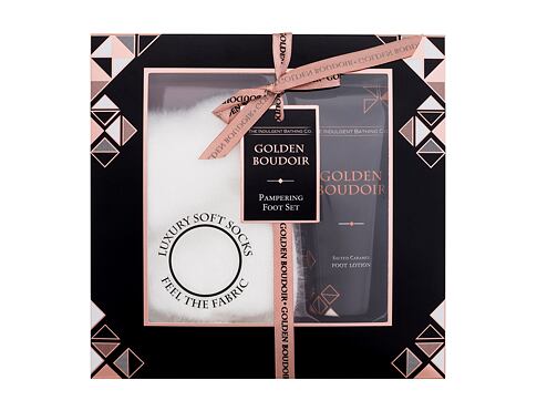 Krém na nohy The Indulgent Bathing Co. Golden Boudoir Pampering Foot Set 100 ml Kazeta