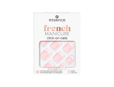 Umělé nehty Essence French Manicure Click & Go Nails 12 ks 01 Classic French