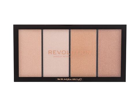 Rozjasňovač Makeup Revolution London Re-loaded Palette 20 g Lustre Lights Warm poškozený obal