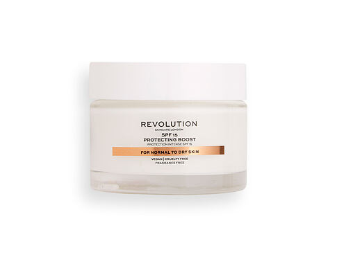 Denní pleťový krém Revolution Skincare Moisture Cream Normal to Dry Skin SPF15 50 ml