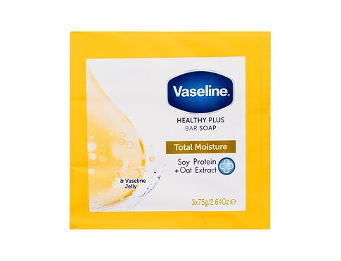 Tuhé mýdlo Vaseline Healthy Plus Bar Soap Total Moisture 3x75 g