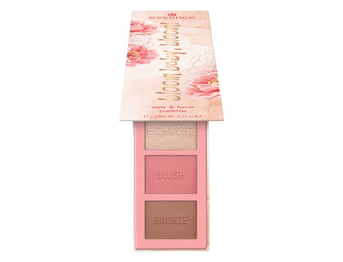 Oční stín Essence Bloom Baby, Bloom! Eye & Face Palette 11,5 g 01 Make It Bloom