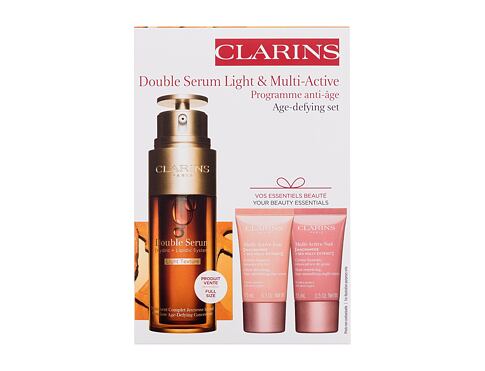 Pleťové sérum Clarins Double Serum Light & Multi-Active Age-defying Set 50 ml poškozená krabička Kazeta