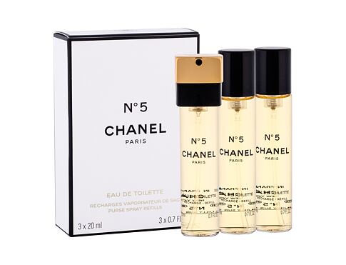 Toaletní voda Chanel N°5 Náplň 3x20 ml poškozená krabička